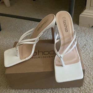 Square toed heels